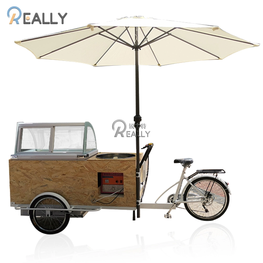 Commercial Europe Standard Europe Standard Mobile Food Kiosk Ice Cream Cargo Bike Adult Tricycle for Sale