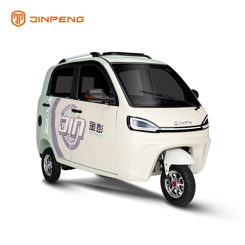 Jinpeng Brand 3 Wheel 2023 New Design Full Closed Electric Tricycle for Adult Mobility Scooter Hot Sale Wholesale Bulk Price Enclosed Passenger Tricycle