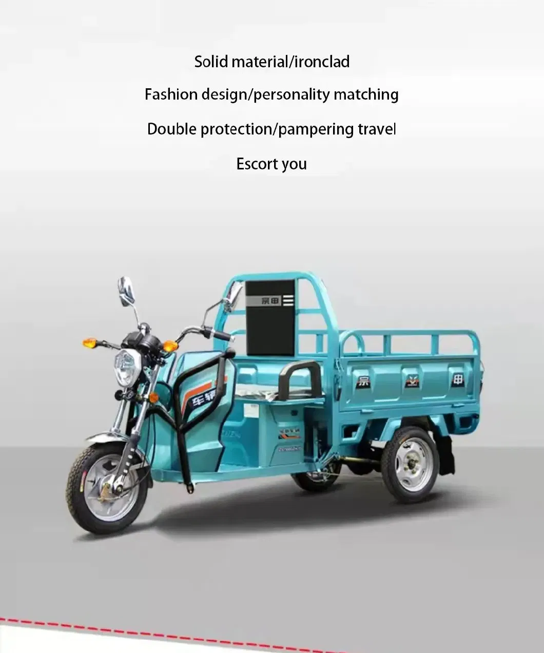 Mini Electric Tricycle Cargo Folding Tricycle with Passenger Seat