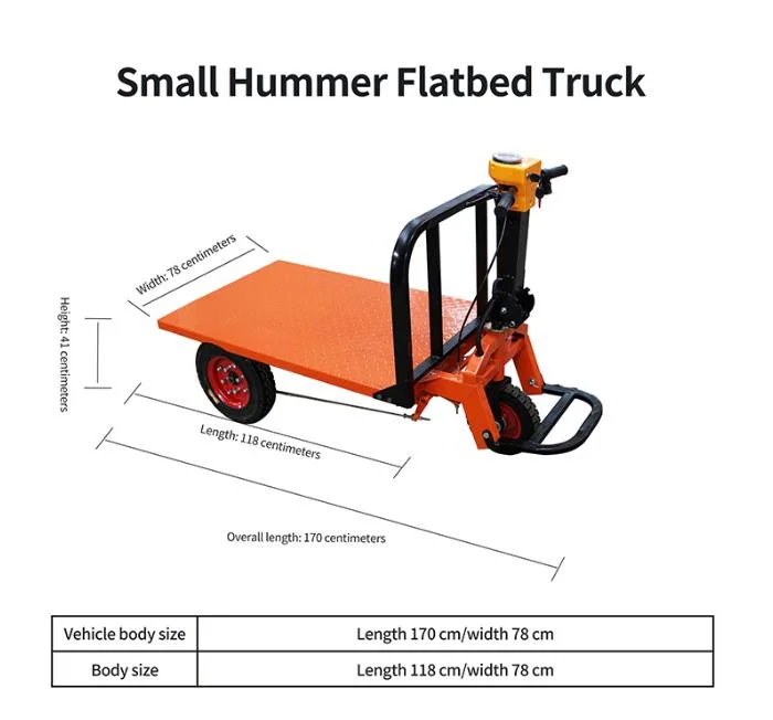 Electric Dumper Cart Small Mini Wheelbarrow Flat Trolley Tricycle Dump Truck