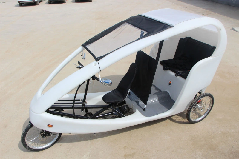 New Design Adult Electric Cargo Bike Tricycle Three Wheels Passenger Solar Car Outdoor Rickshaw Velo Taxi