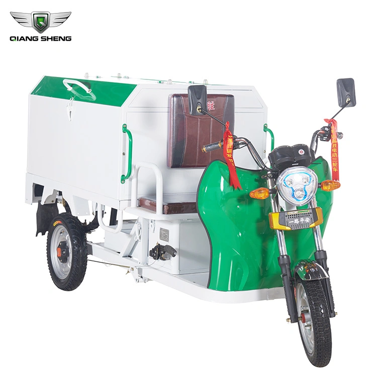 Electric Auto Rickshaw Battery Powered Three Wheeler Adult Tricycle for Cargo Transportation or Garbage Collection From Manufacturing Plant