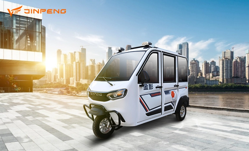 Jinpeng Brand Cx EEC Certificate Electric Closed Tricycle for Passenger Taxi Use 800W 1000W 3 Seats