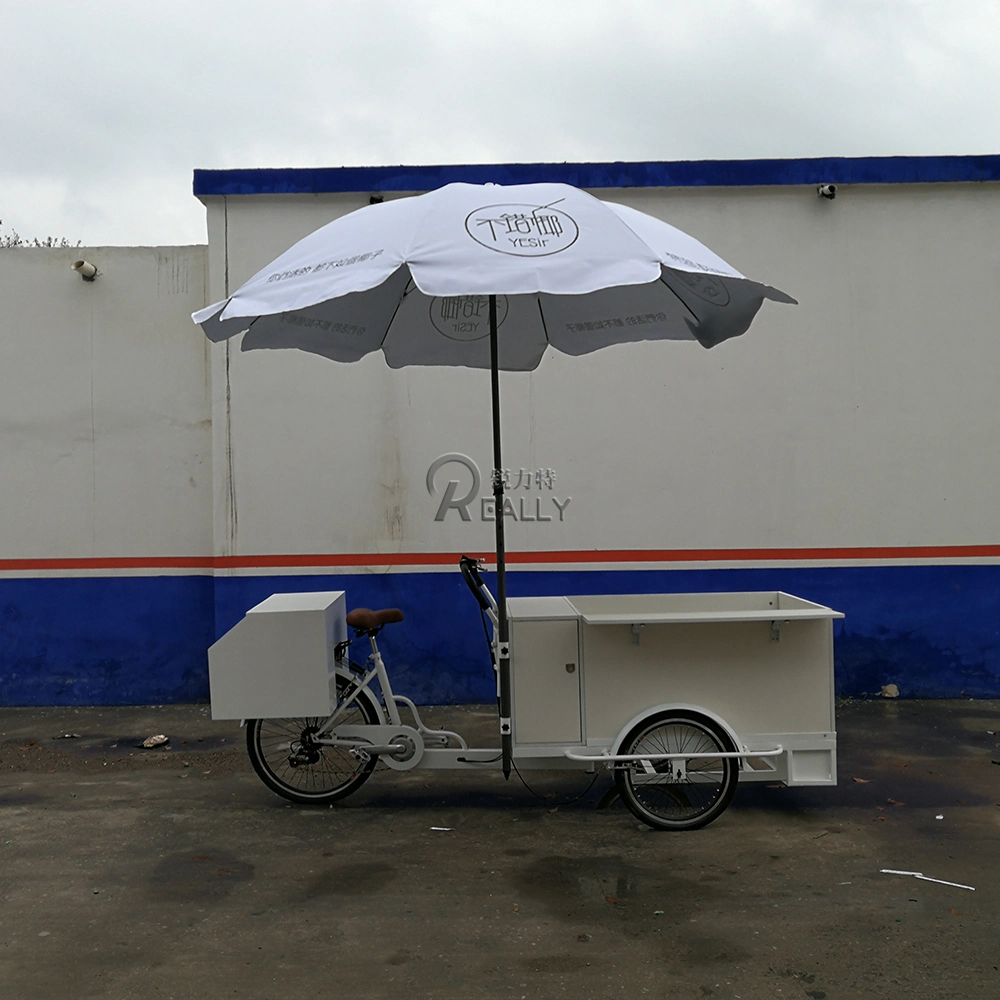 Electric Tricycles Bicycle 3 Wheels Adult Street Ice Cream Cargo Bike Freezer Pedal Food Vending Cart for Sale Reverse Trike 3 Wheel Bicycle