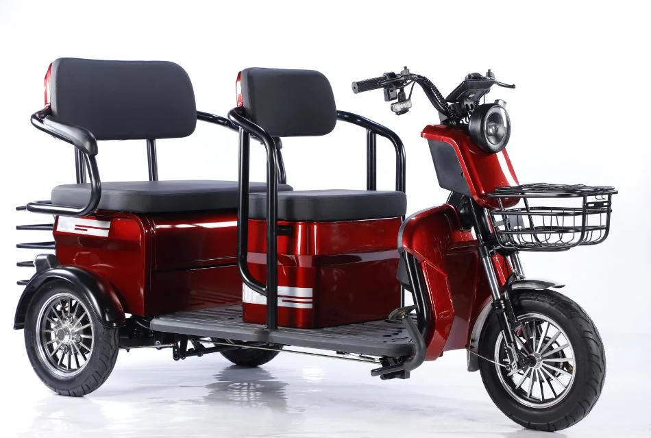 Electric Trike, Vehicle, Bicycle, Motorbike, Rickshaw, Closed Passenger and Cargo Tricycle, Three Wheel Motorcycle with Battery and Charger