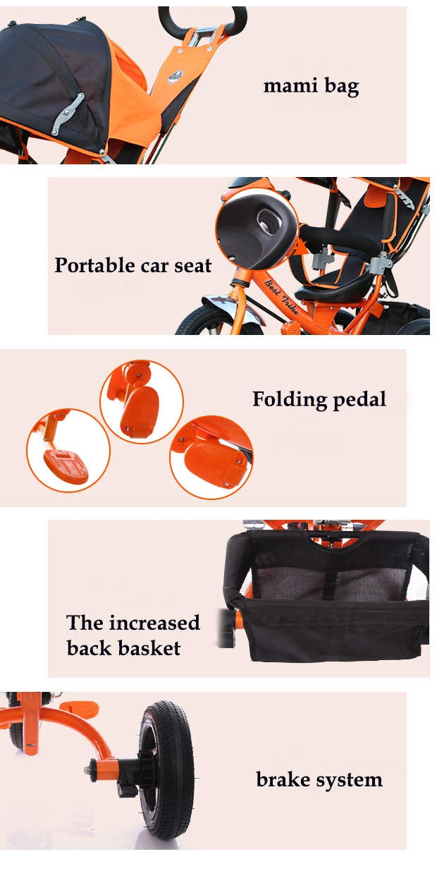 Safety Simple Children Baby Seats Stroller Umbrella Triciclo Smart Trike Kids Child Tricycle for Sale