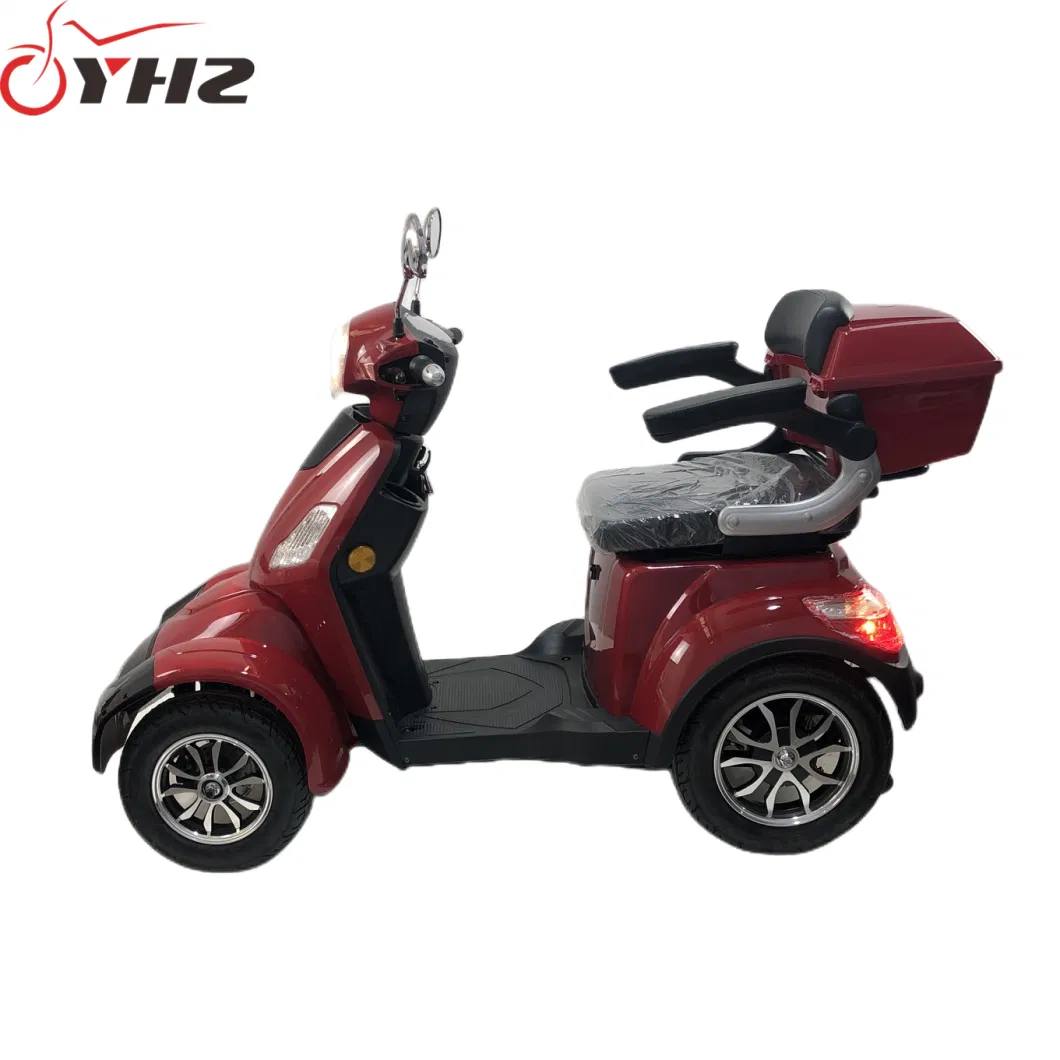 4-Wheeled Electric Bike 650W 1000W Mobility Scooter for Adult with Rear Box