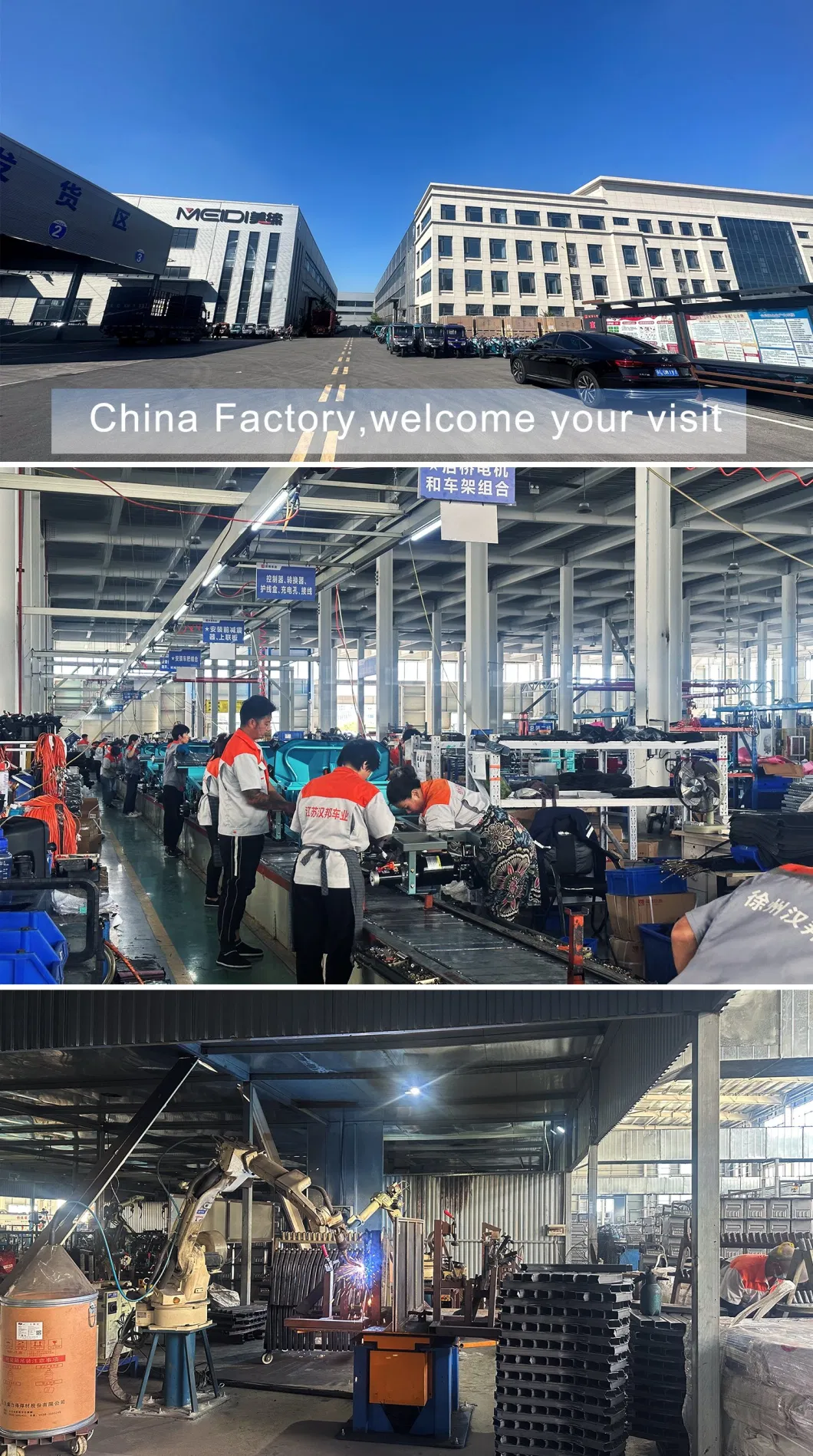 Meidi China Factory 3 Three Wheel Motorcycle Delivery Vehicle Passenger Tuk Tuk Scooter E-Bike Loader Adult Trike Big Electric Tricycle for Cargo