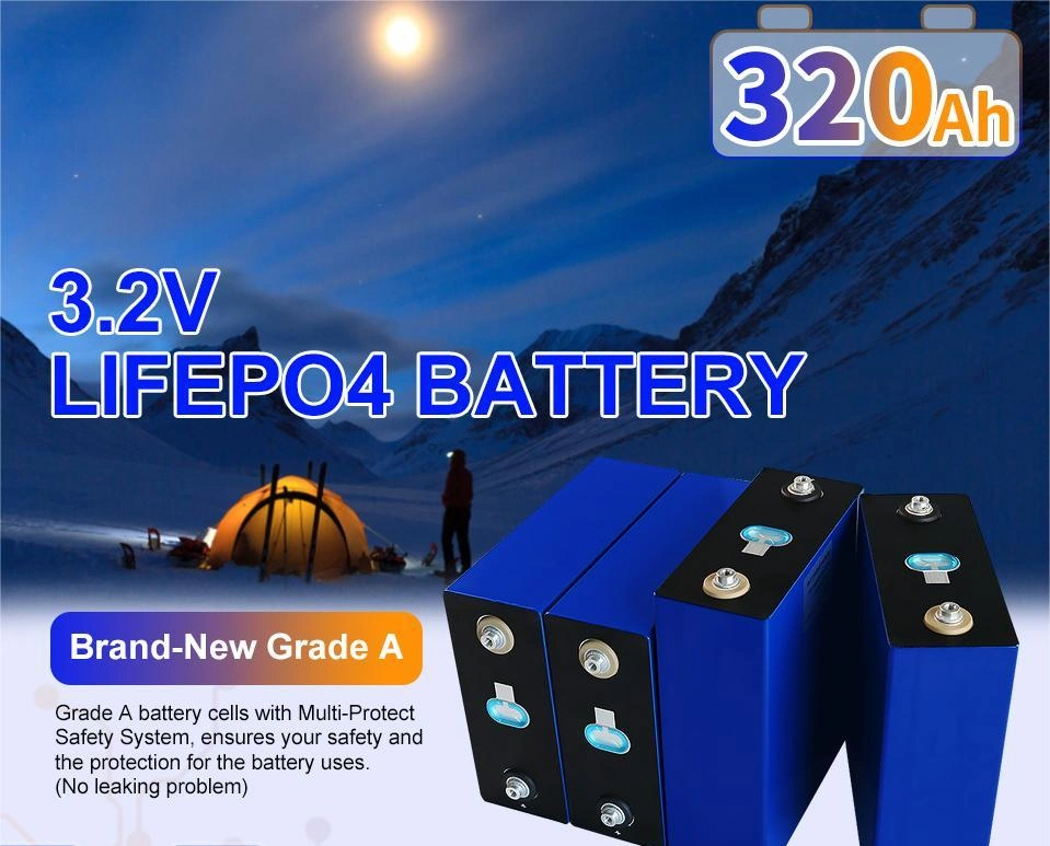 China Factory 3.2V LiFePO4 320ah Battery DIY Deep Cycle Rechargeable Batteries Pack for RV Solar Ship