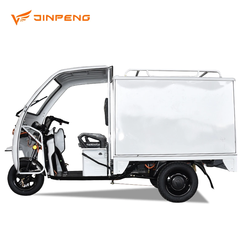 Cheap New Delivery Trike Electric Cargo Tricycle for Express Three Wheel Vehicle with Closed Carriage Trike Rainproof Cab