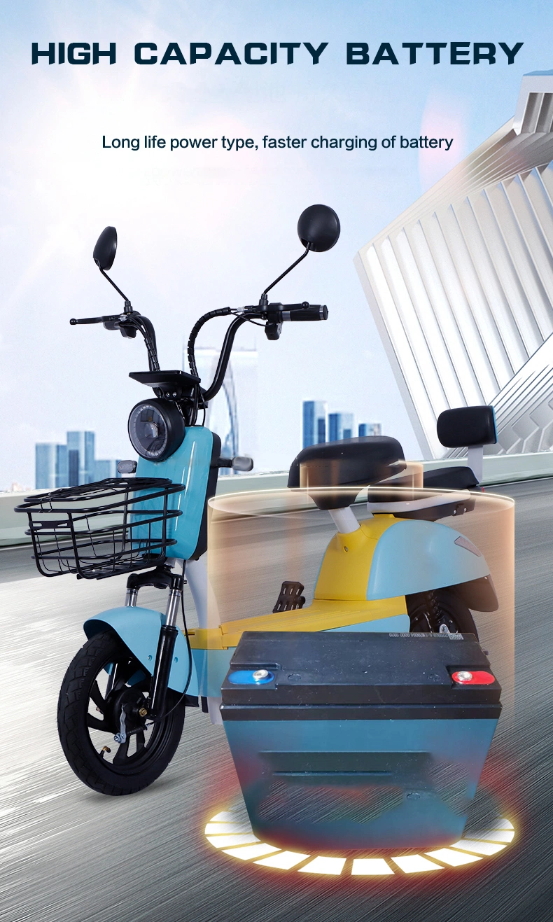 2023 Two-Wheeled Electric Bicycle Moped Adult Pedal Battery Car Scooter Cross-Border Foreign Trade Export Factory