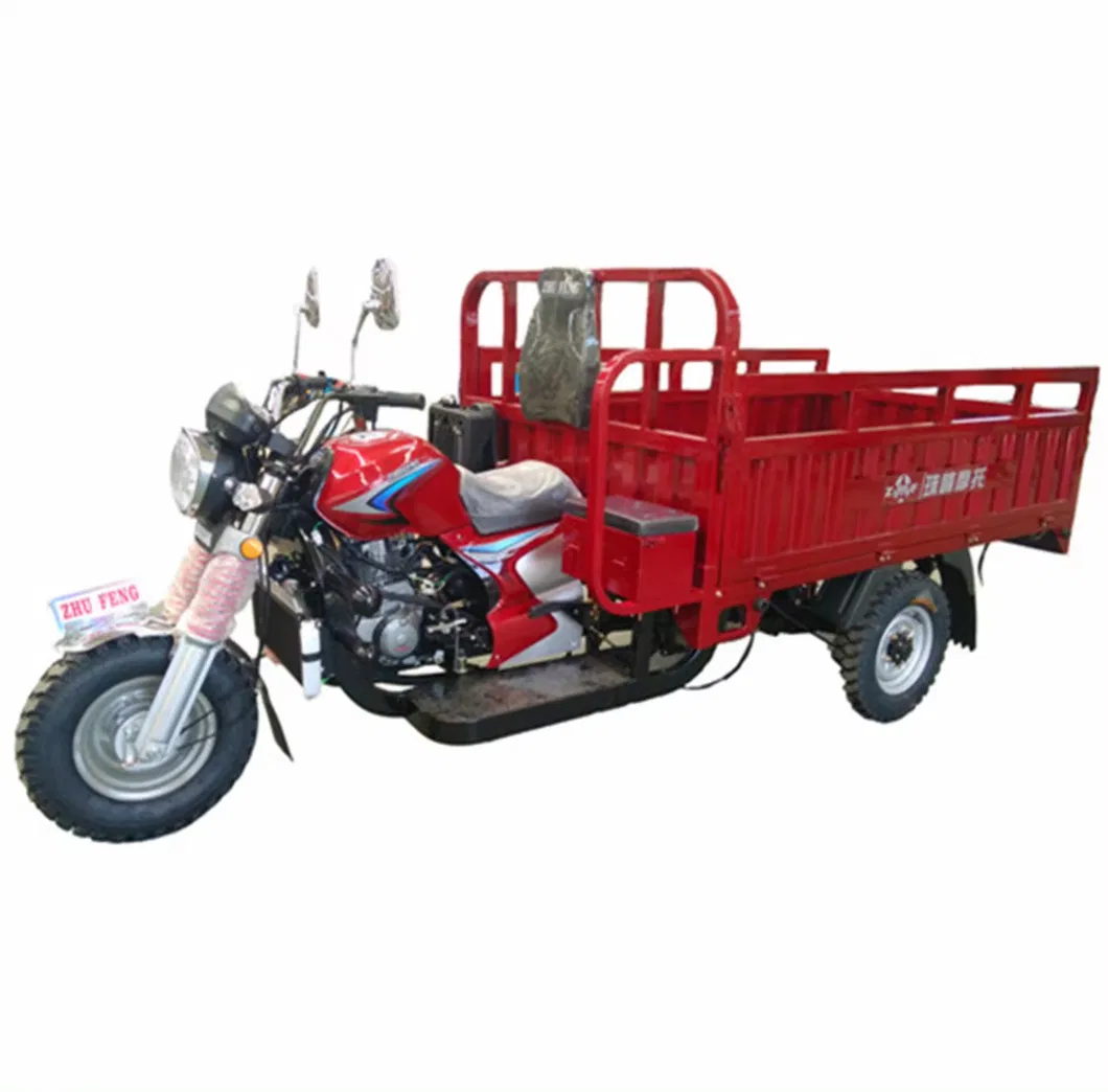 100-150cc Motorized Tricycle with Cabin Water Cooler Three Wheel Covered Gas Motorcycle Cargo Tricycle for Sale