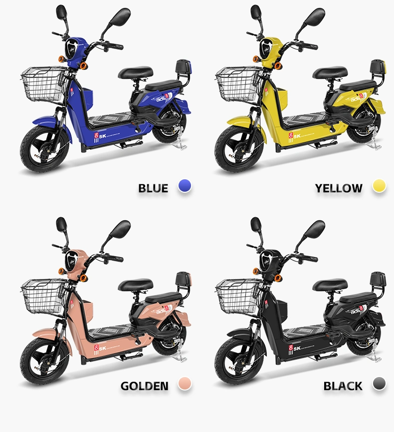 Electric Bicycle 350W 48V Adult Electric City Bike Lead-Acid Battery Two-Wheeled Electric Scooter