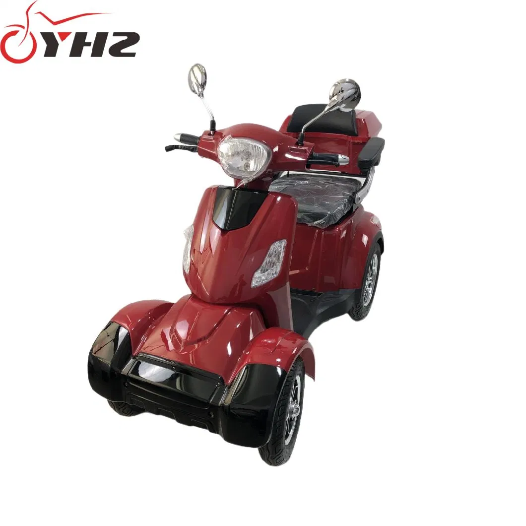 4-Wheeled Electric Bike 650W 1000W Mobility Scooter for Adult with Rear Box