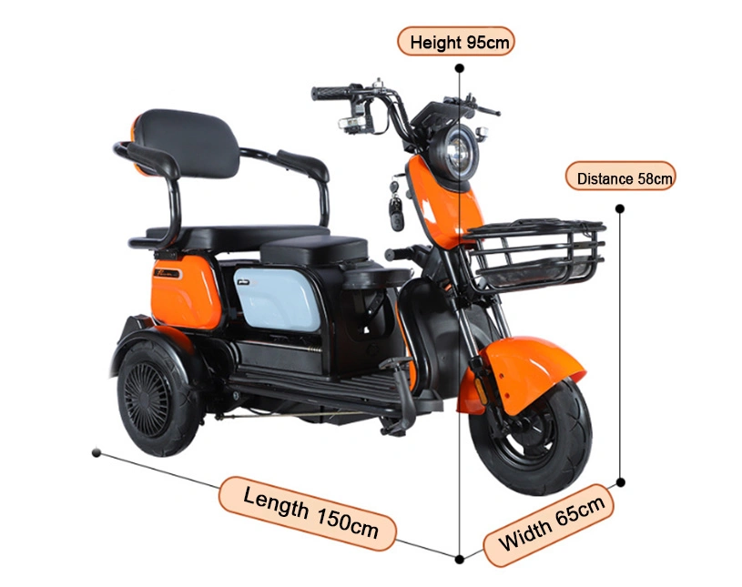 Electric Tricycles Motorcycle Gas Motor Generator 8000W Disabled Elderly Piston Ring Enclosed Gasoline Freezer Mini Tricycle