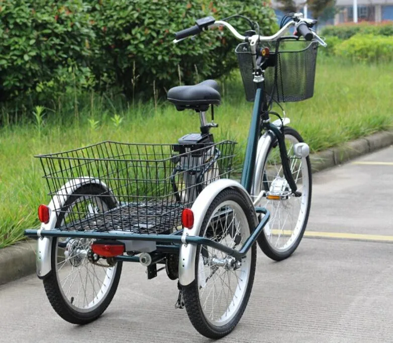 New Design 20 Inch Cargo 3 Wheel Electric Bicycle for Old People