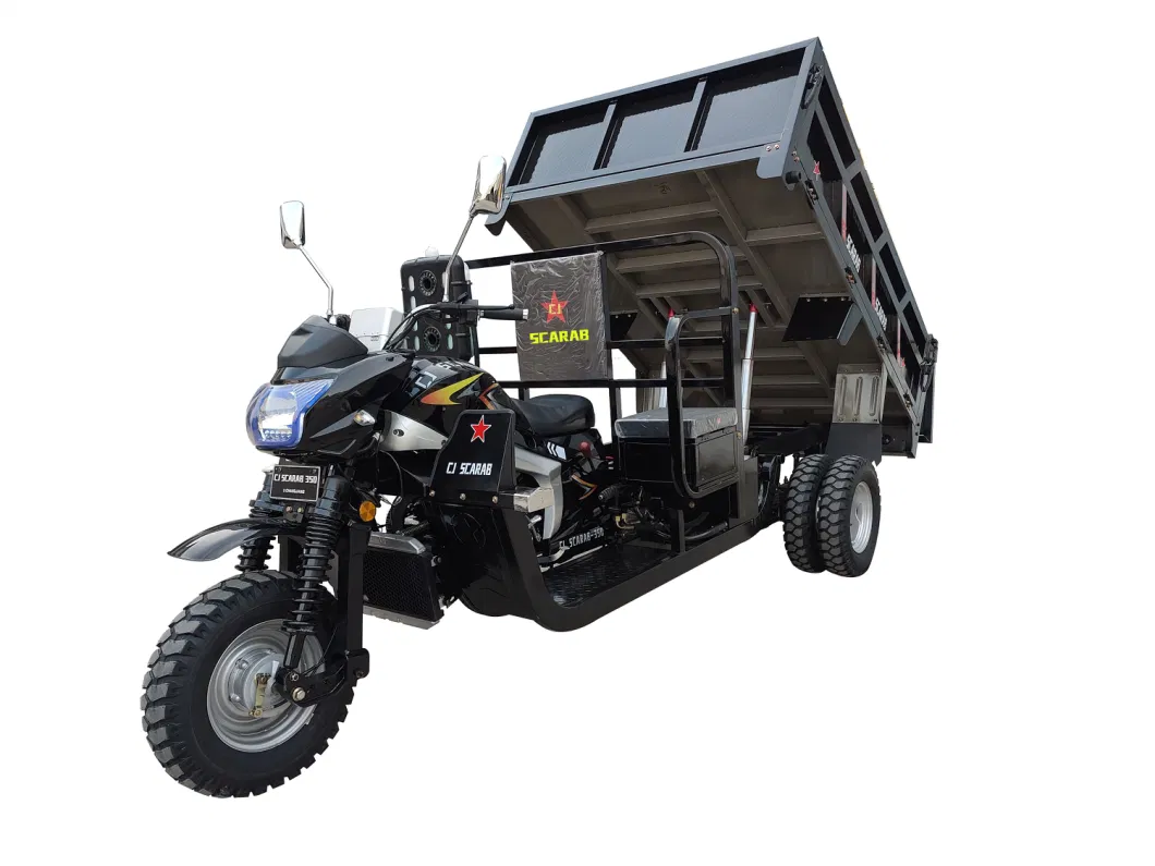 EEC/ECE/CE Certification/350cc Water-Cooled Engine/Heavy-Duty Dump Tricycle/Agricultural Tricycle/Three-Wheel Cargo Motorcycle