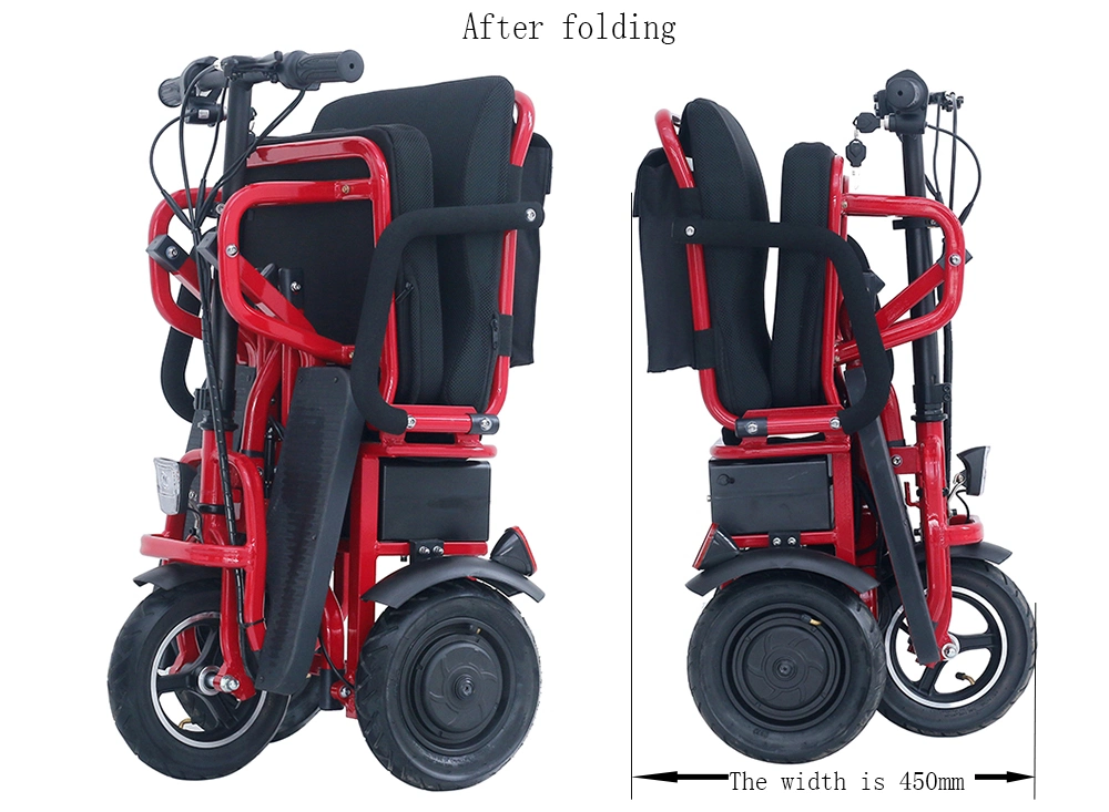 Caremoving Fold up Disabled Scooter Mobility Portable Electric Tricycles for The Elderly