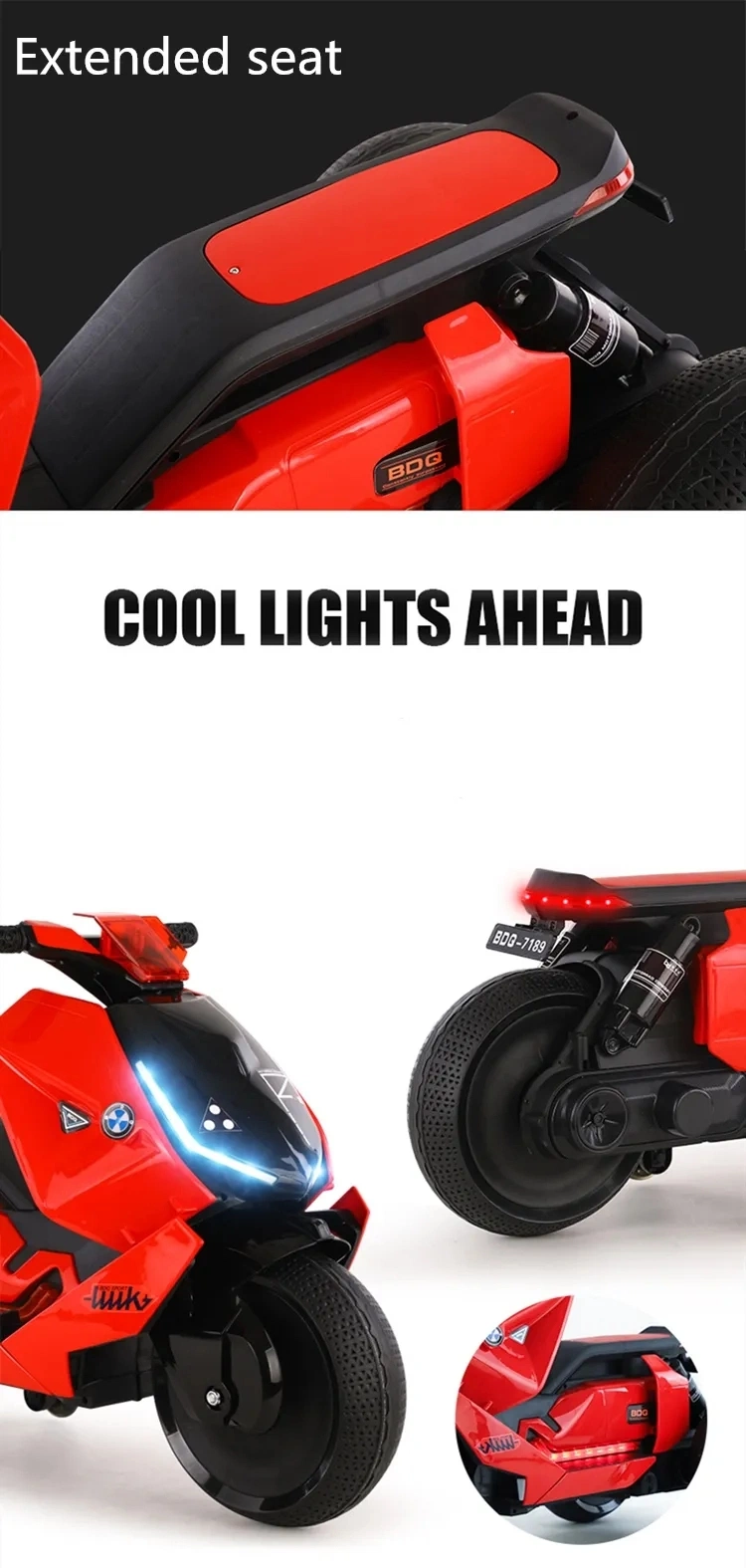 Hot Selling High Quality Children Battery Operated Trike Cycle Kids Electric Motorcycle for 3-10 Years Baby Riding