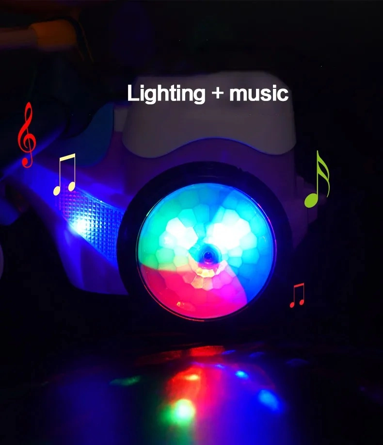 360 Degree B/O Rotating Car Toys Electric Stunt Tricycle Model LED Light Music Fun Car Toys