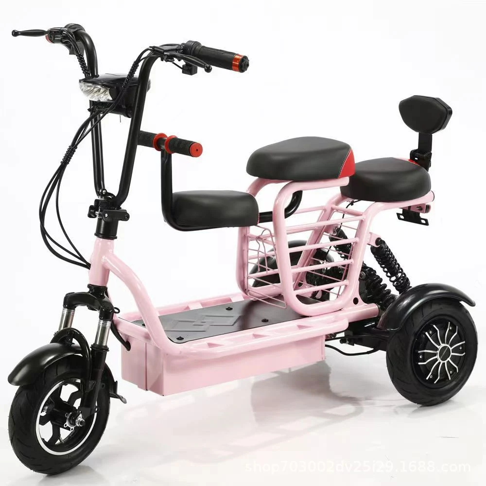 Electric Motorbike Bicycle Three Wheels Adjustable Speed Adult Electric Tricycle