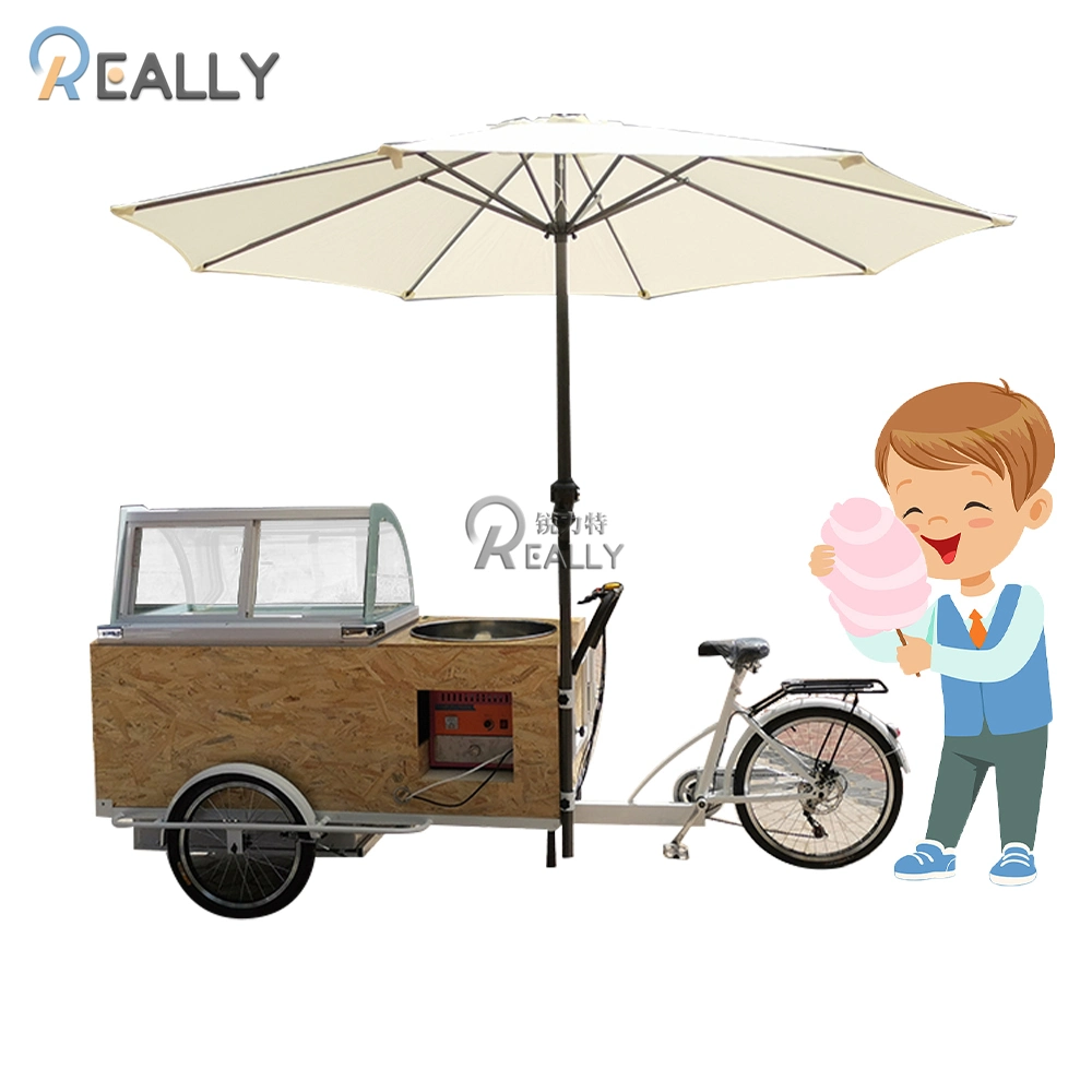 Commercial Europe Standard Europe Standard Mobile Food Kiosk Ice Cream Cargo Bike Adult Tricycle for Sale