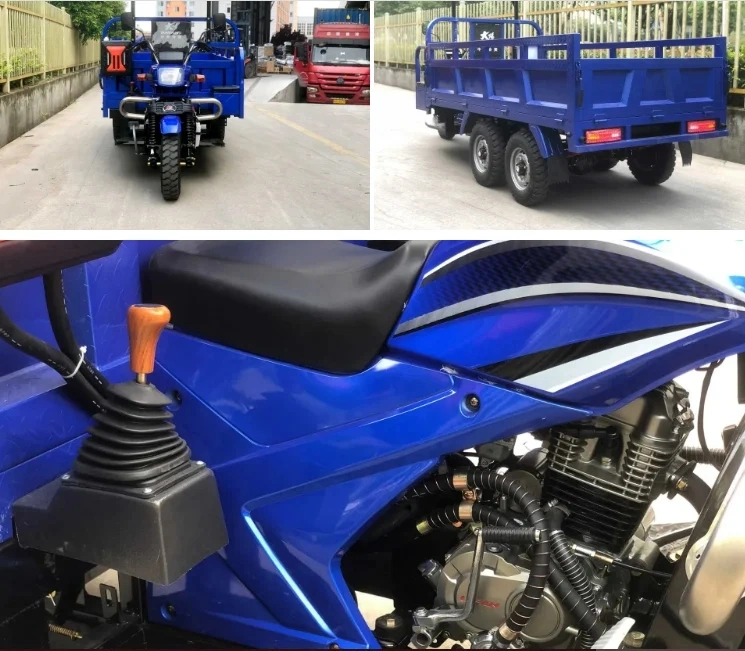 China Hot Sale 3 Wheel Motorcycles Water Cooled Motor Motorized Tricycles for Adult Gasoline Motor Tricycles