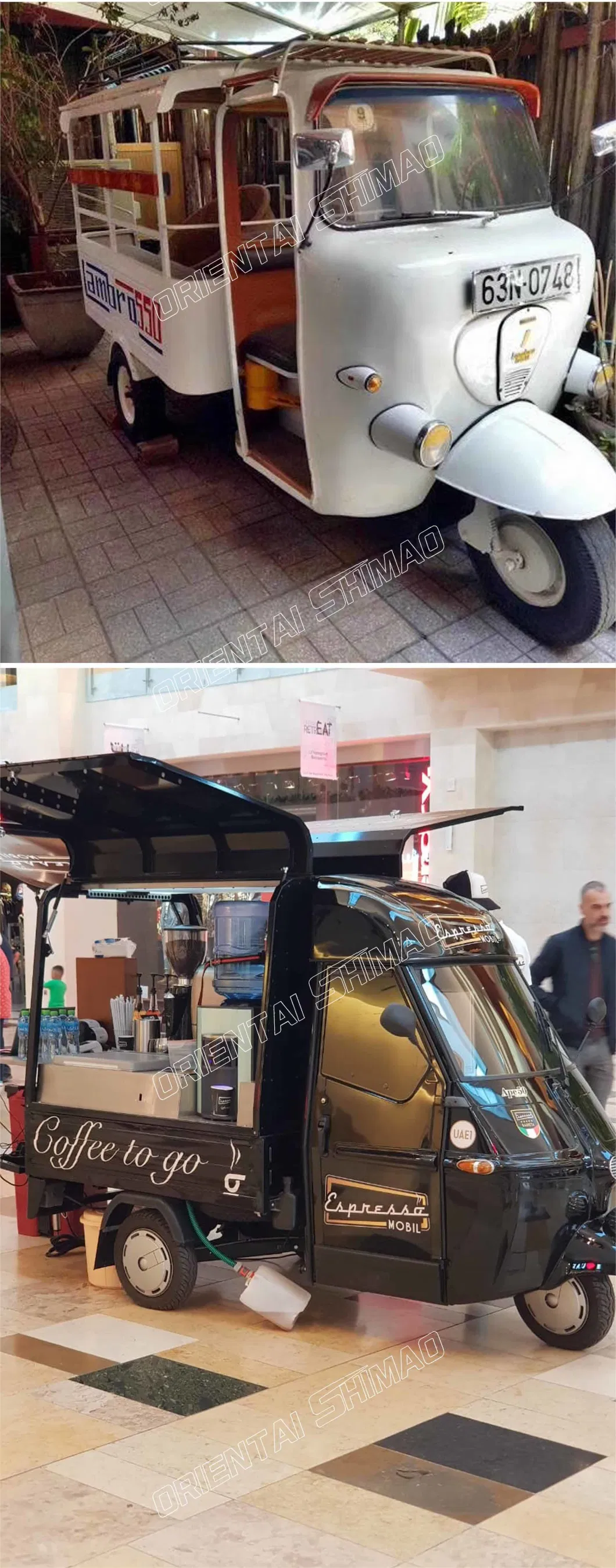 Pedicab Food Cart Tricycle Food Cart Electric Mobile Food Truck for Sale