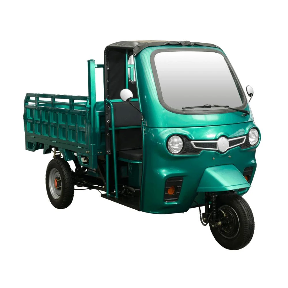 Electric Auto Rickshaw Battery Powered Three Wheeler Adult Tricycle for Cargo Transportation or Garbage Collection From Manufacturing Plant