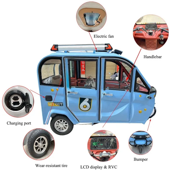 Good Quality Cargo Trike with Enclosed Carrier Electric Tricycle for Adult Use