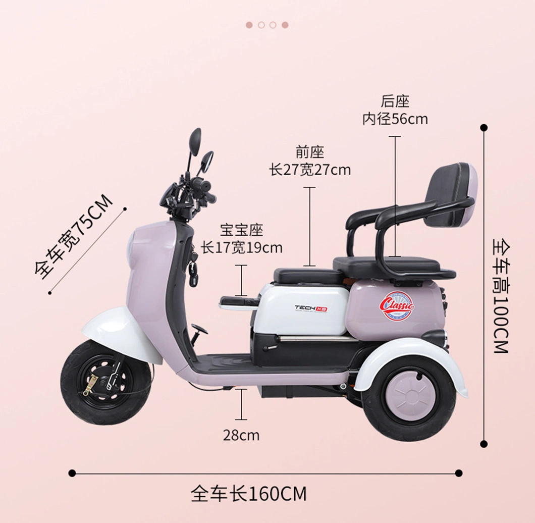 Factory Direct New Household Cargo and Passenger Electric Tricycles Trike