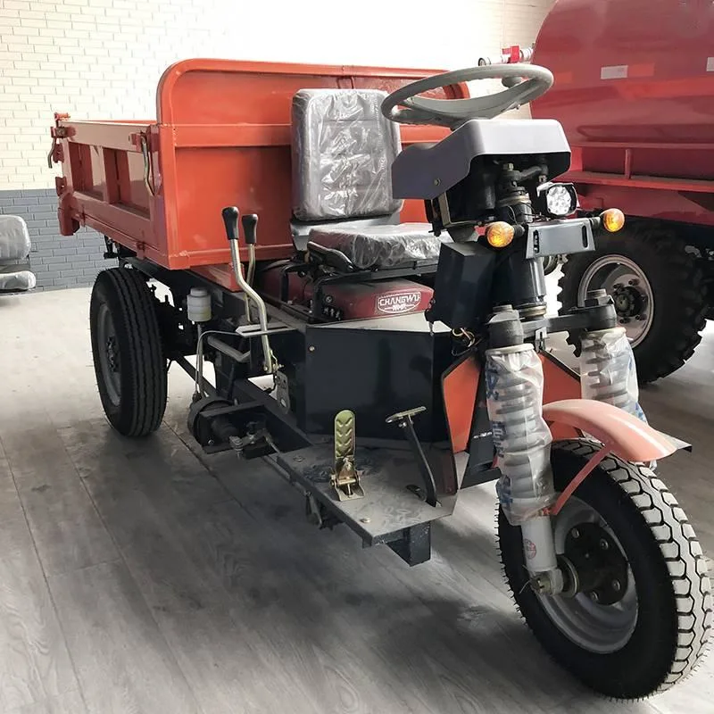 Strong Power Electric Motorcycle Trike, Self-Unloading Electric Cargo Trike