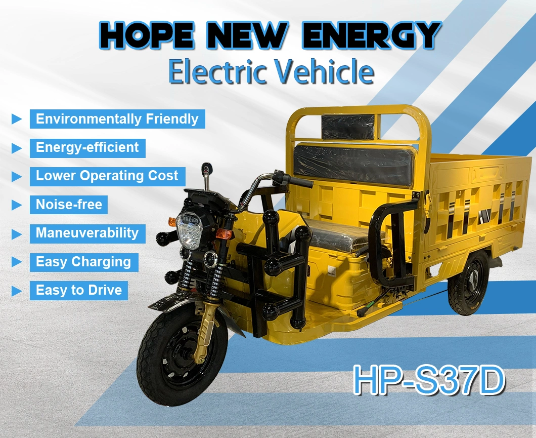 2024 Battery Powered Front Load 3 Wheel Electric Cargo Tricycle for Sale