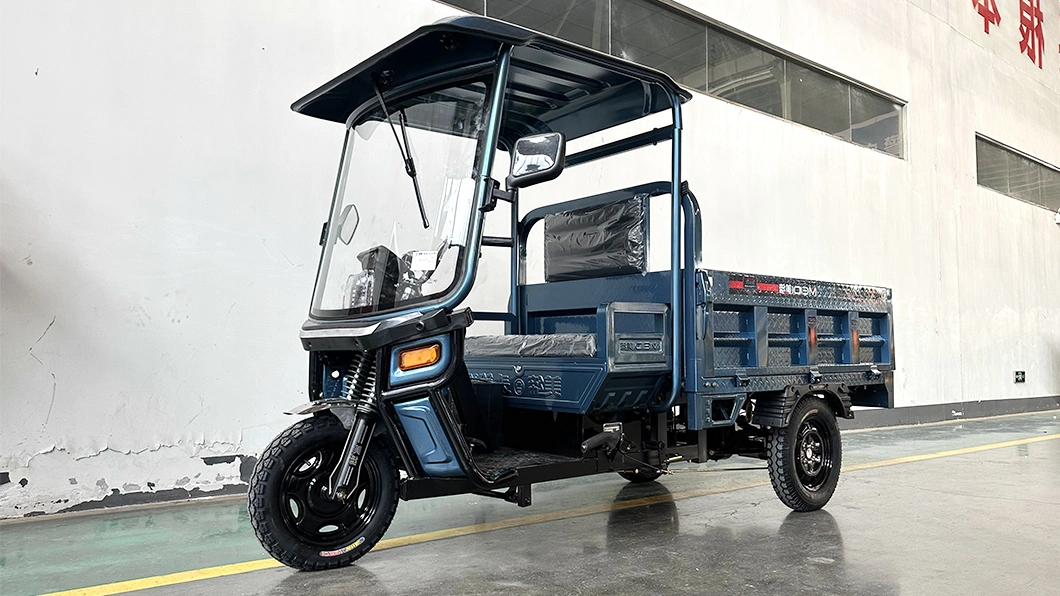 Meidi 2024 New Arrival 1500W 800kg Loading Capacity Express Delivery Detachable Canopy Electric Cargo Three Wheel Tricycle for Mountain Area