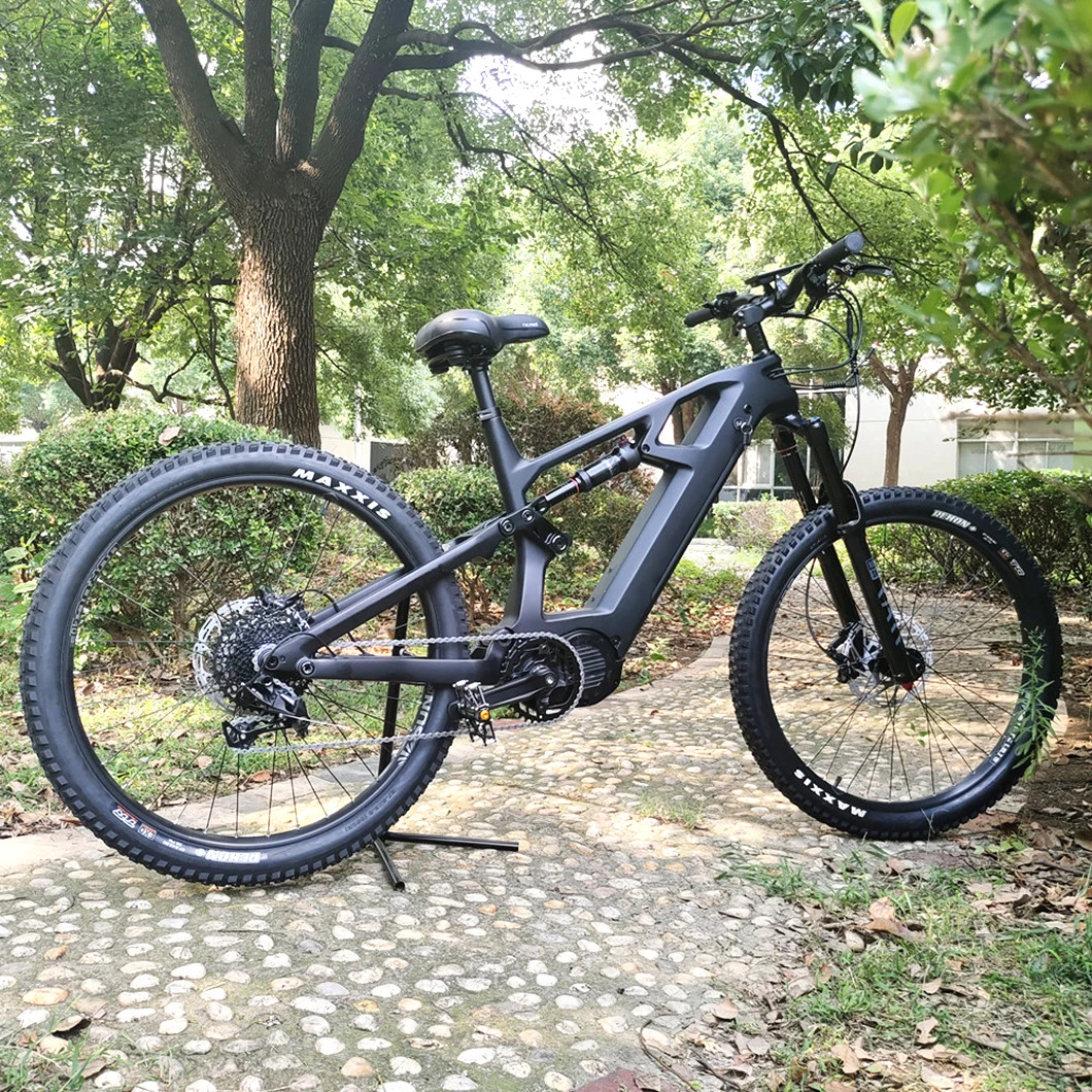 Carbon Fiber MTB Ebike 1000W MID Motor 17.5ah Lio Battery Rockshox Air Fork Shock LCD Display Electric Bike