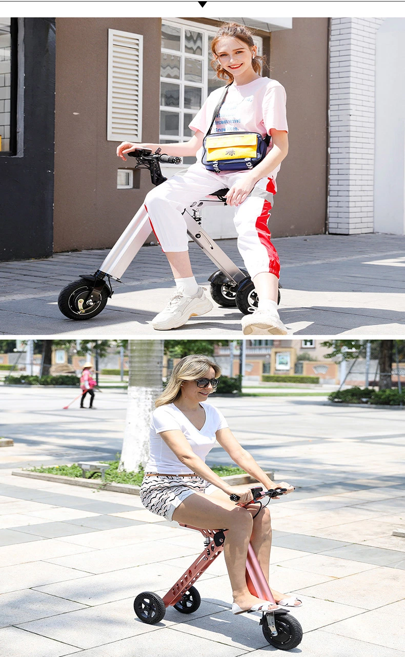 China Wholesale K7s 36V 250W Elderly Children Aluminium Portable Folding Electric Tricycle E Scooter Electric Bike for Adult