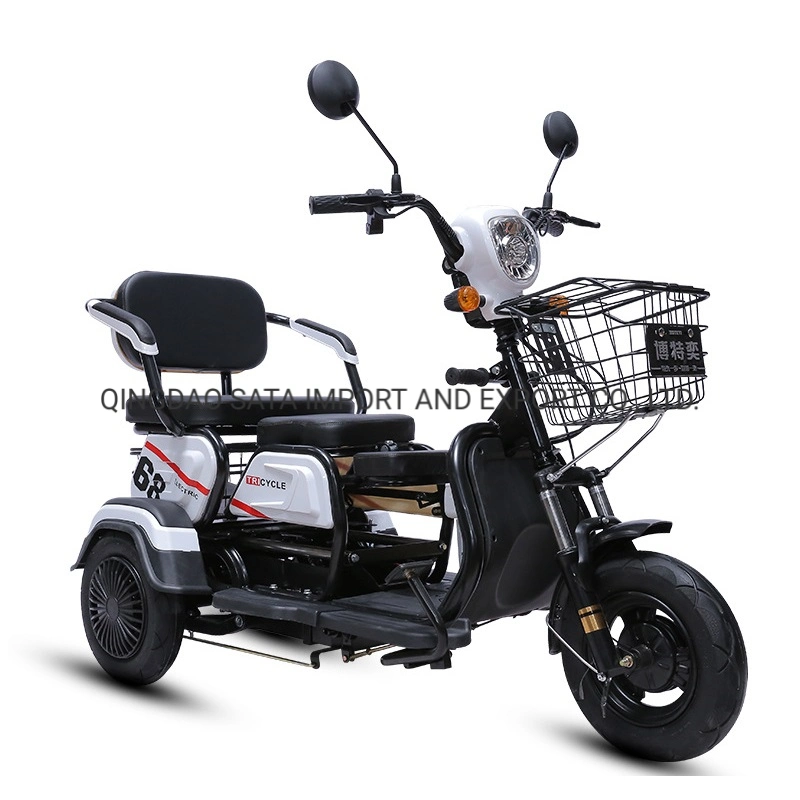 Adult Folding Electric Tricycle with Child Seat and Elderly Leisure Electric Tricycle