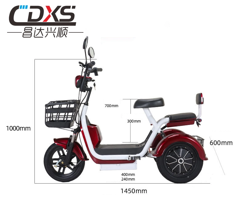 Compact Lady Electric Tricycle for Home Use