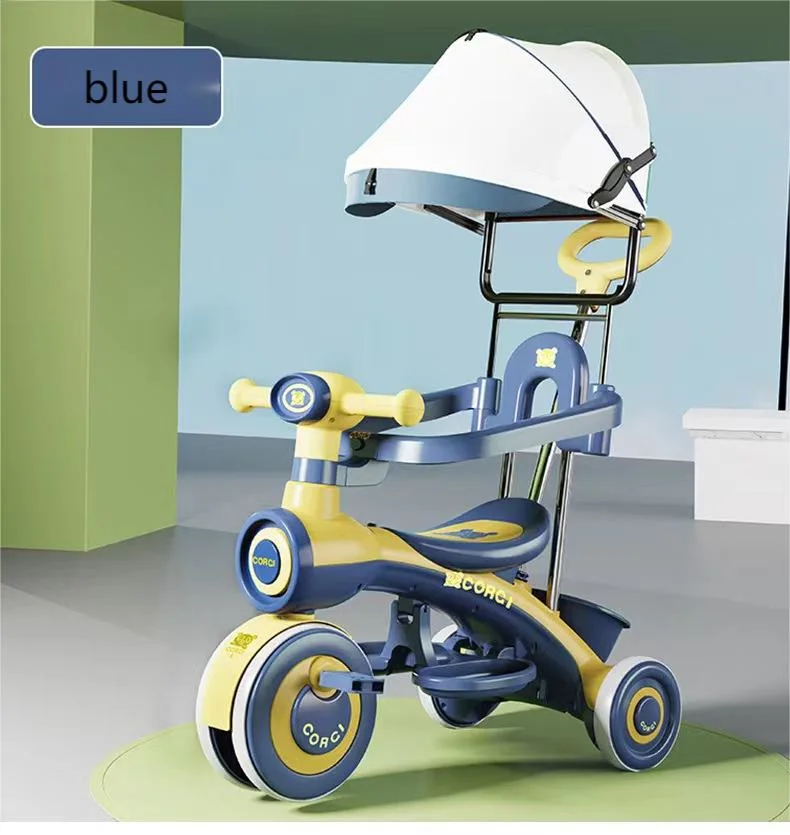 Multifunctional Baby Tricycle 1-3-6 Baby Stroller Children&prime;s Bicycle