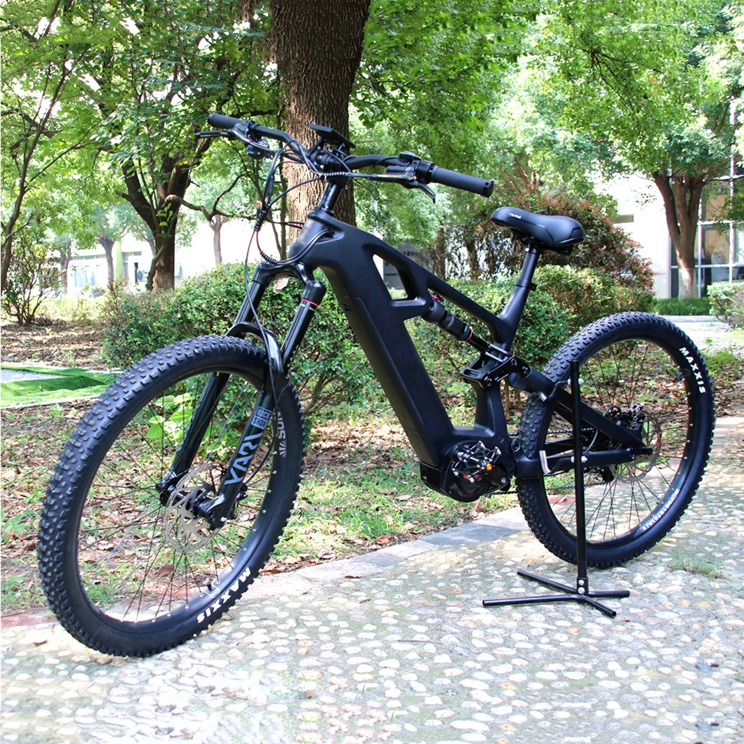 Carbon Fiber MTB Ebike 1000W MID Motor 17.5ah Lio Battery Rockshox Air Fork Shock LCD Display Electric Bike