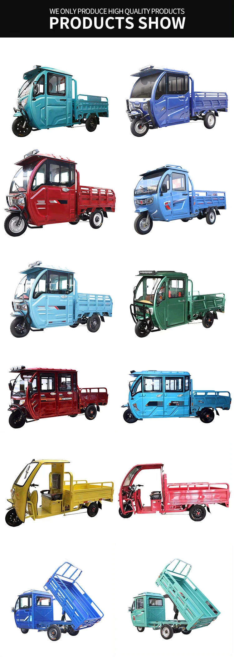 Top Supplier Closed Freight Electric Motorized Tricycles