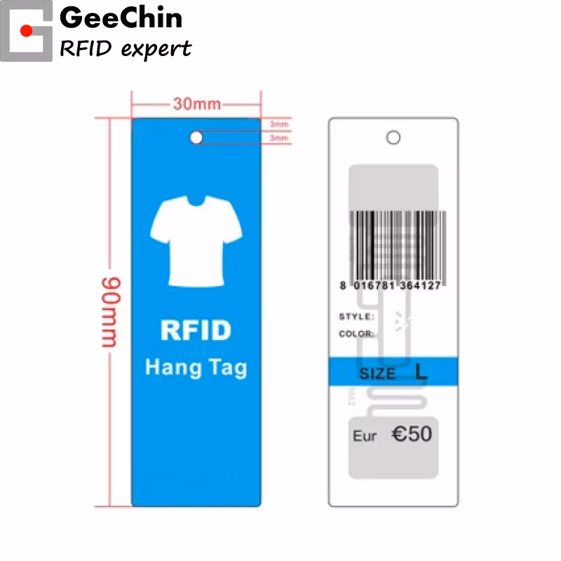 Customer Printing Garment Jeans Shoes Bag Clothing Hang Tag RFID Label for Inventory Retail Management
