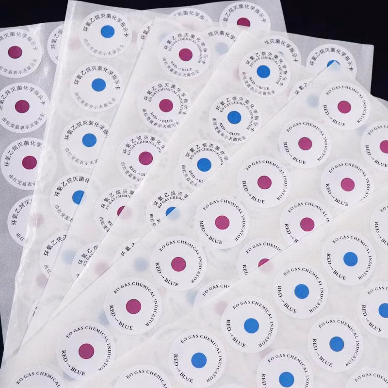 Factory Supply Pressure Eo Gas Sterilization Chemical Indicator Circle Labels
