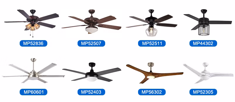 52 Inch LED Ceiling Lighting Fan Modern Bedroom Living Room Kitchen Decorate Ceiling Fan with Remote Control