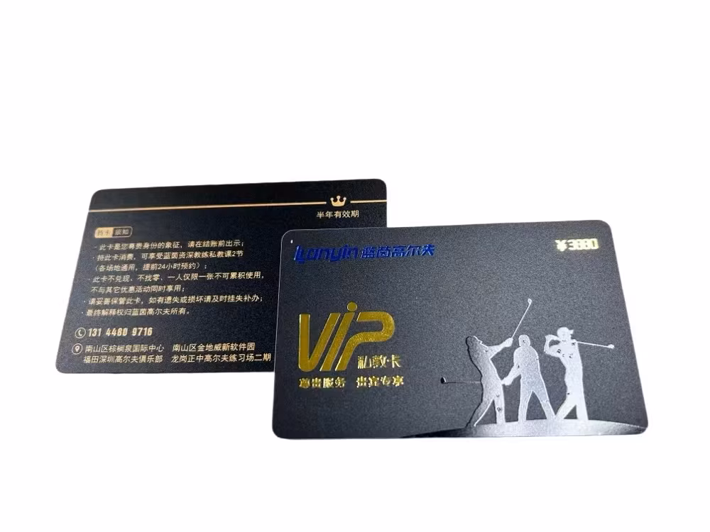 High-End Customized Golf Club PVC Material Dull Polish VIP Membership Card