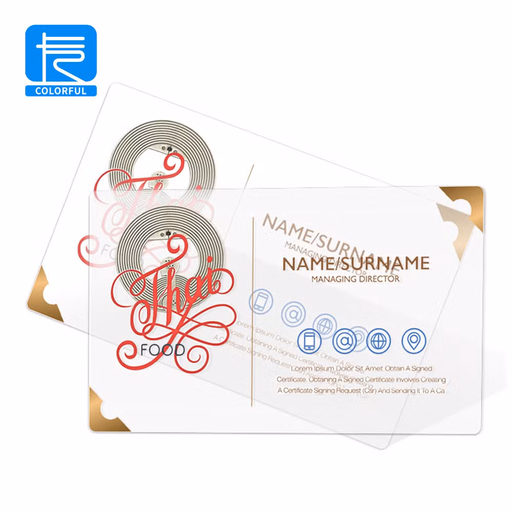 China Factory Custom High-Quality Programmable Printable Cr80 Standard Size Plastic Smart Chip RFID Visit Test Social Media PVC NFC Business Card