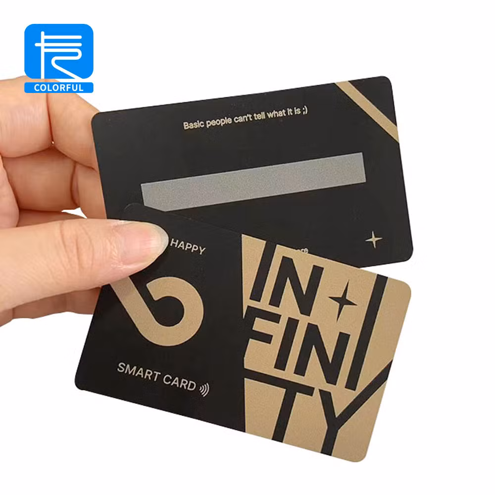 China Factory Custom High-Quality Programmable Printable Cr80 Standard Size Plastic Smart Chip RFID Visit Test Social Media PVC NFC Business Card