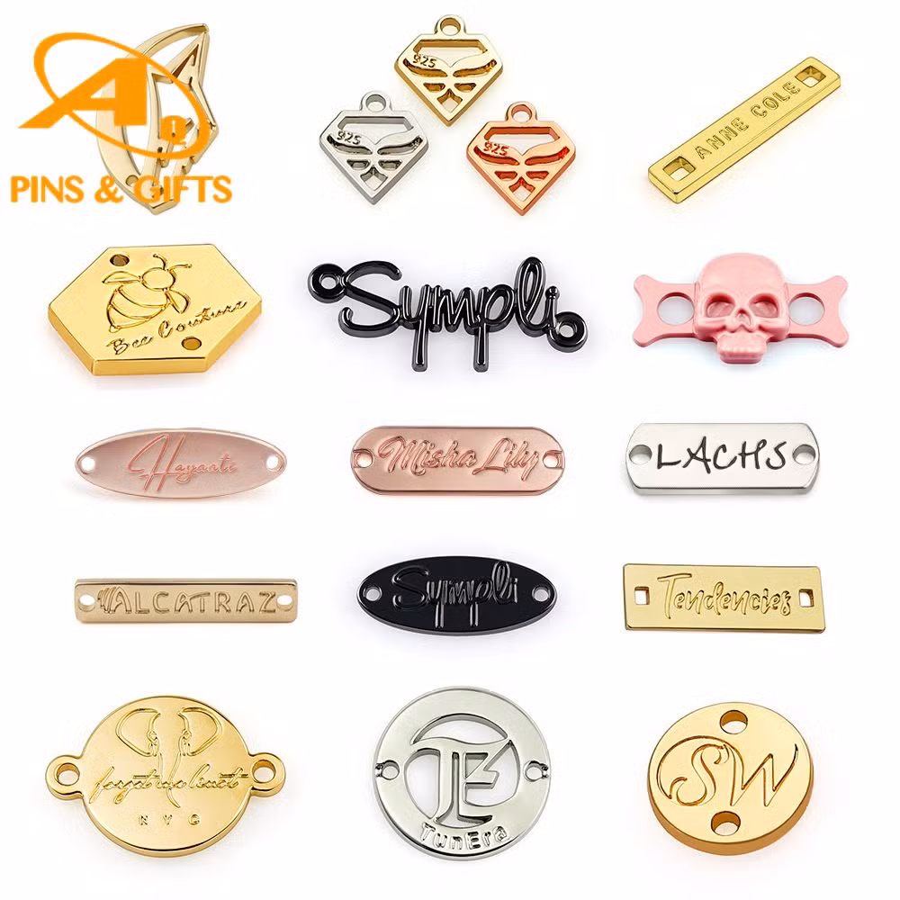 Customized Curved Bottle Stickery Tags for Perfume Brand Decorative Make Bike Nameplate Sticky Metal Label