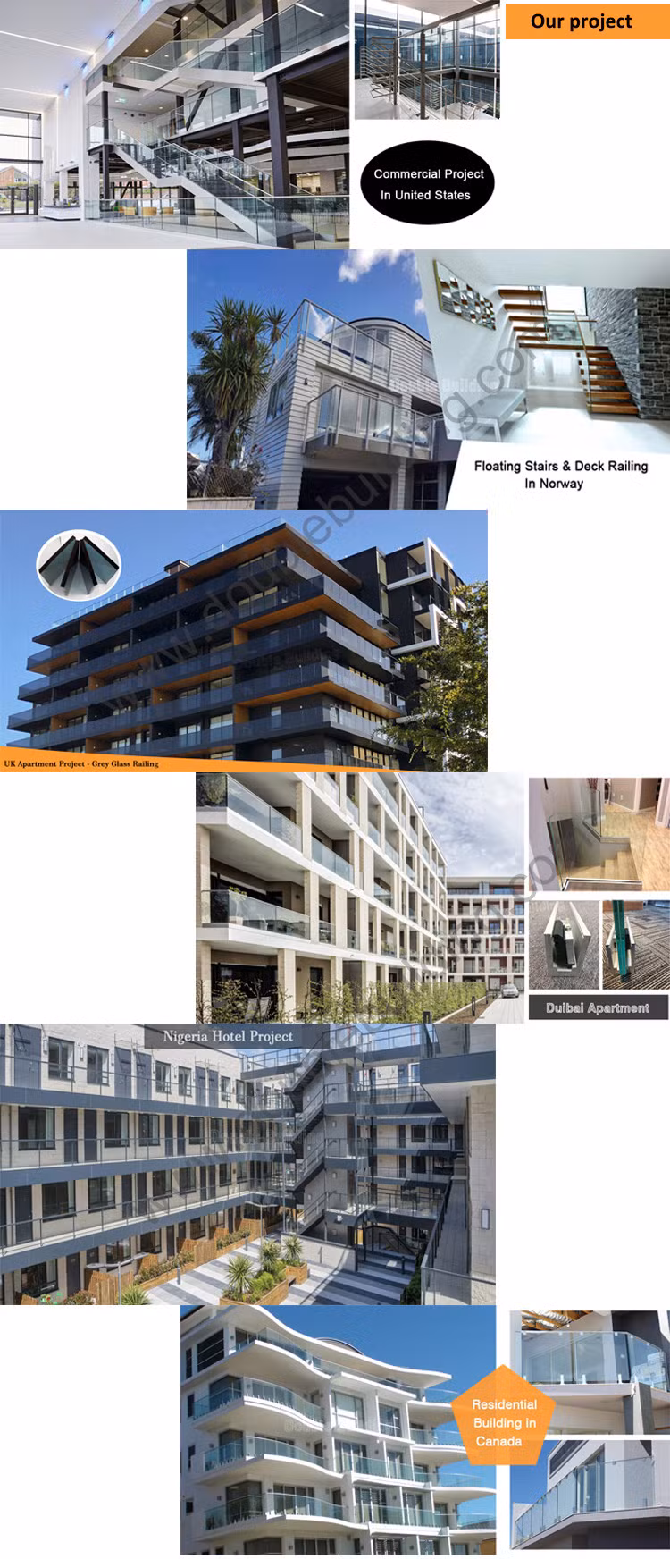 Spigot Glass Railing Safety Glass Balustrade Swimming Pool Fence