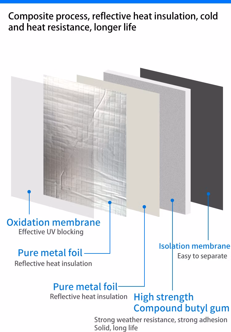 Aluminum Foil Butyl Waterproof Waterproof Roof Tape